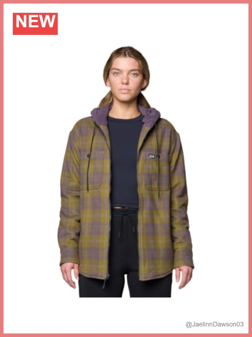 Organic Cotton Flannel Shacket with Micro Fleece Lining and Hood